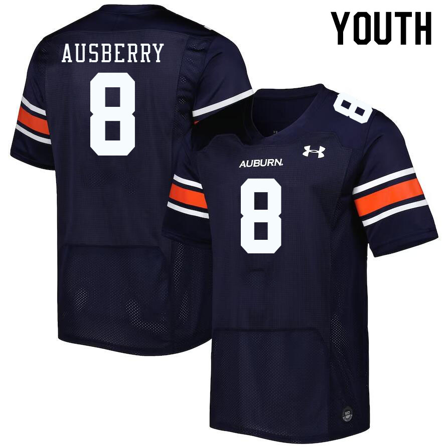 Youth #8 Austin Ausberry Auburn Tigers College Football Jerseys Stitched-Navy - Click Image to Close